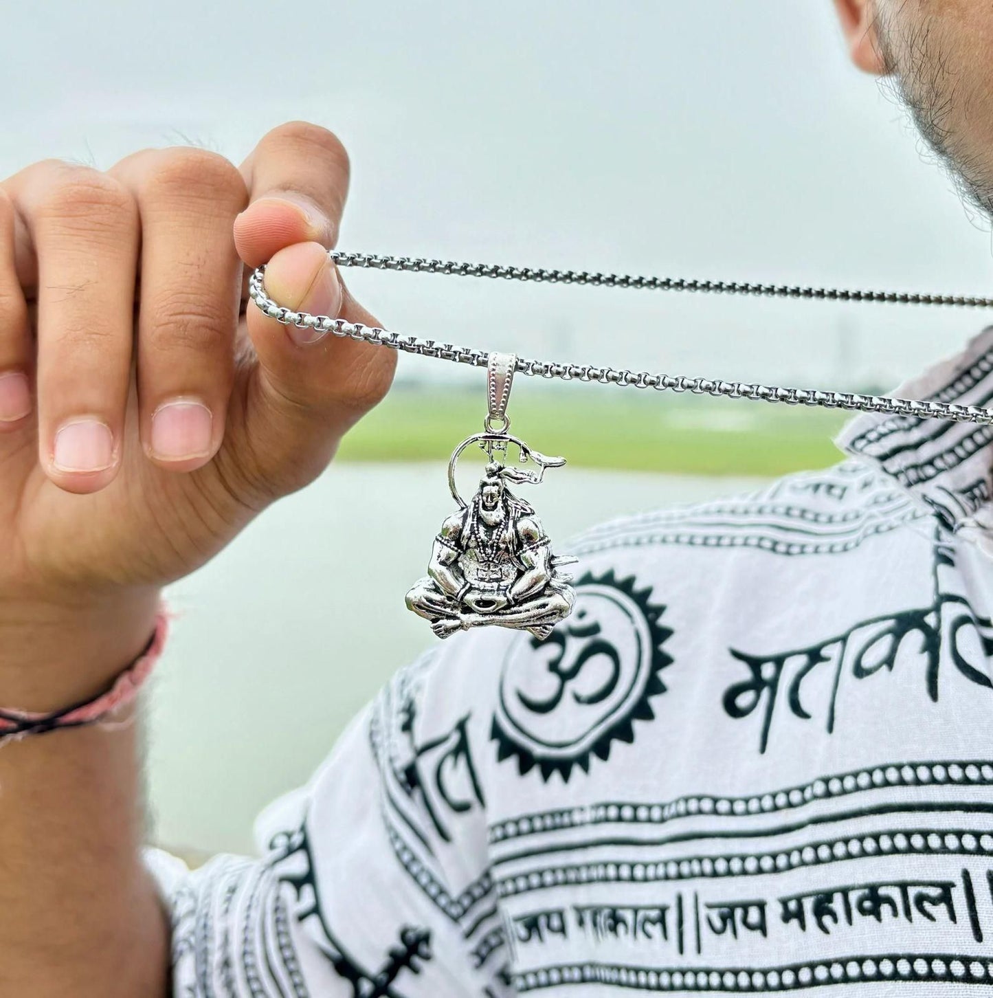 🔥 Lord Hanuman Pendant Set – Strength, Devotion & Power! 🙏✨Buy 1 Get 3 Free! 🔥