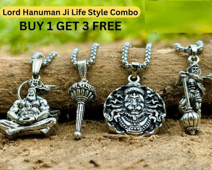 🔥 Lord Hanuman Pendant Set – Strength, Devotion & Power! 🙏✨Buy 1 Get 3 Free! 🔥